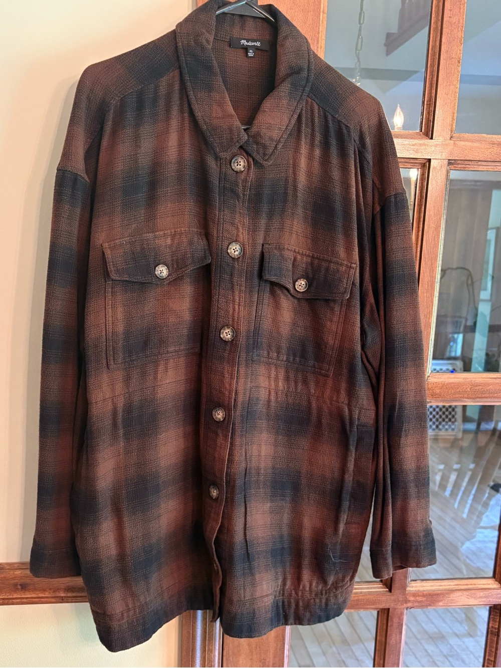 Madewell Flannel Shirt Jacket size XL